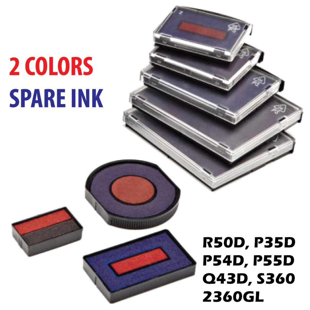 COLOP Ink Pad 2 สี E/R50/2 R50D, E/35/2 P35D, E/542 P54D, E/55/2 P55D, E/Q43/2 Q43D, E/2300/2r 2Gl