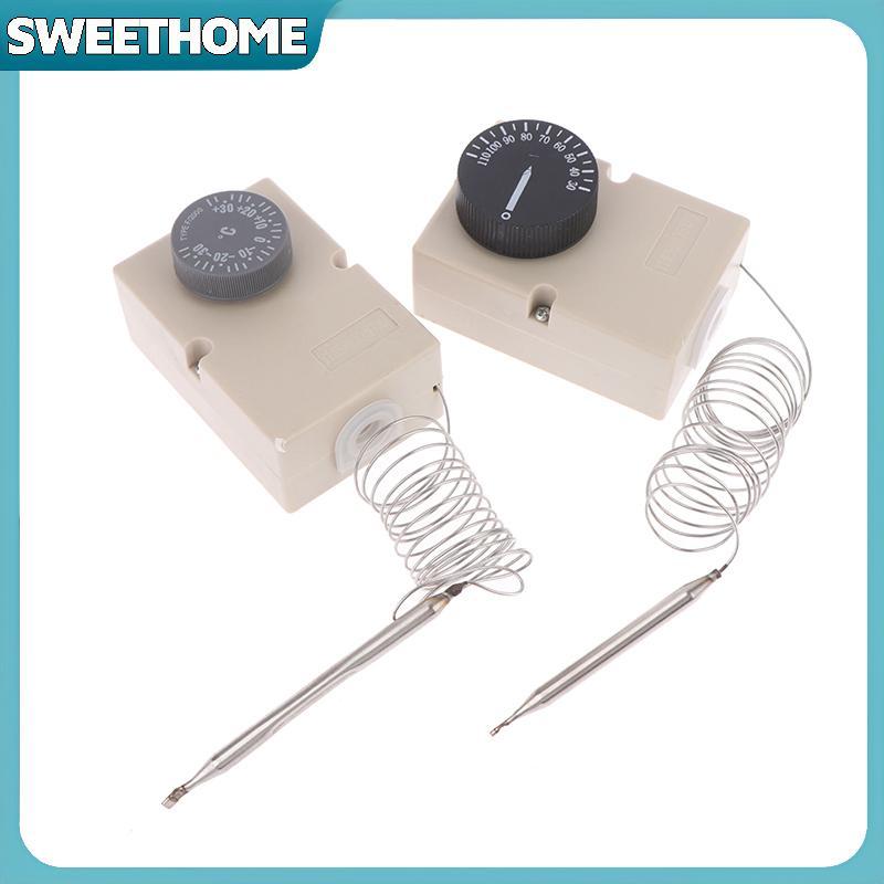 SWEETHOME สําหรับอุปกรณ์ไฟฟ้าลูกบิดอุณหภูมิสวิทช์ Capillary Thermostat 50-300C 0-60C 0-50C 0-40C 30-