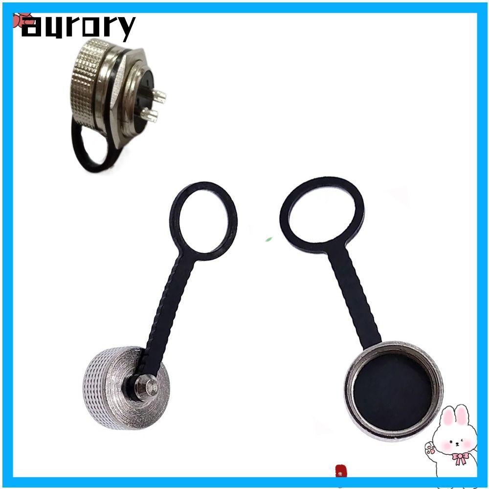 AURORY หมวกโลหะฝุ่น, โลหะ GX16 Aviation Connector Plug Cover, GX16 Dust Cap ยางกันน้ําน้ําหนักเบา Ci