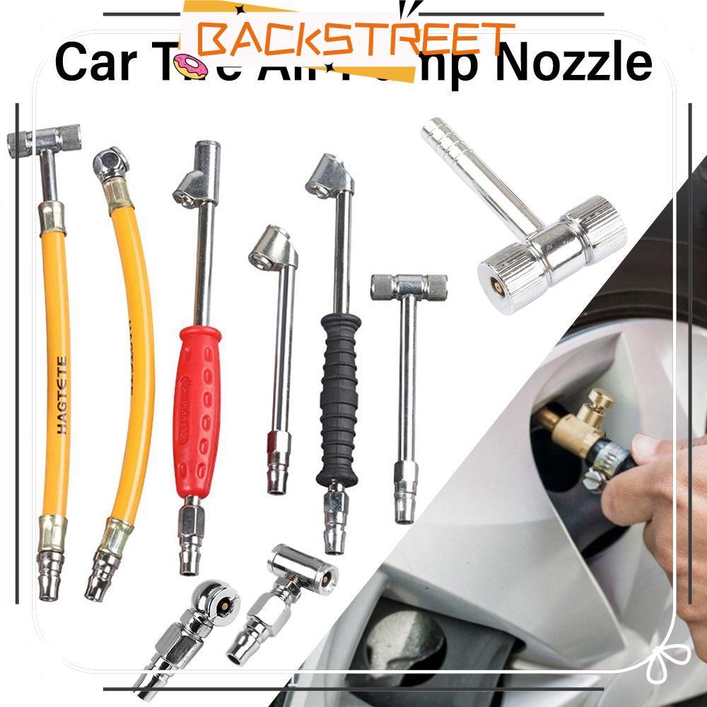BACKSTAGE Tyre Air Inflator Hose, Dual Head Tyre Air Connection Locking Tyre Air Pump Nose, ทนทานมัล