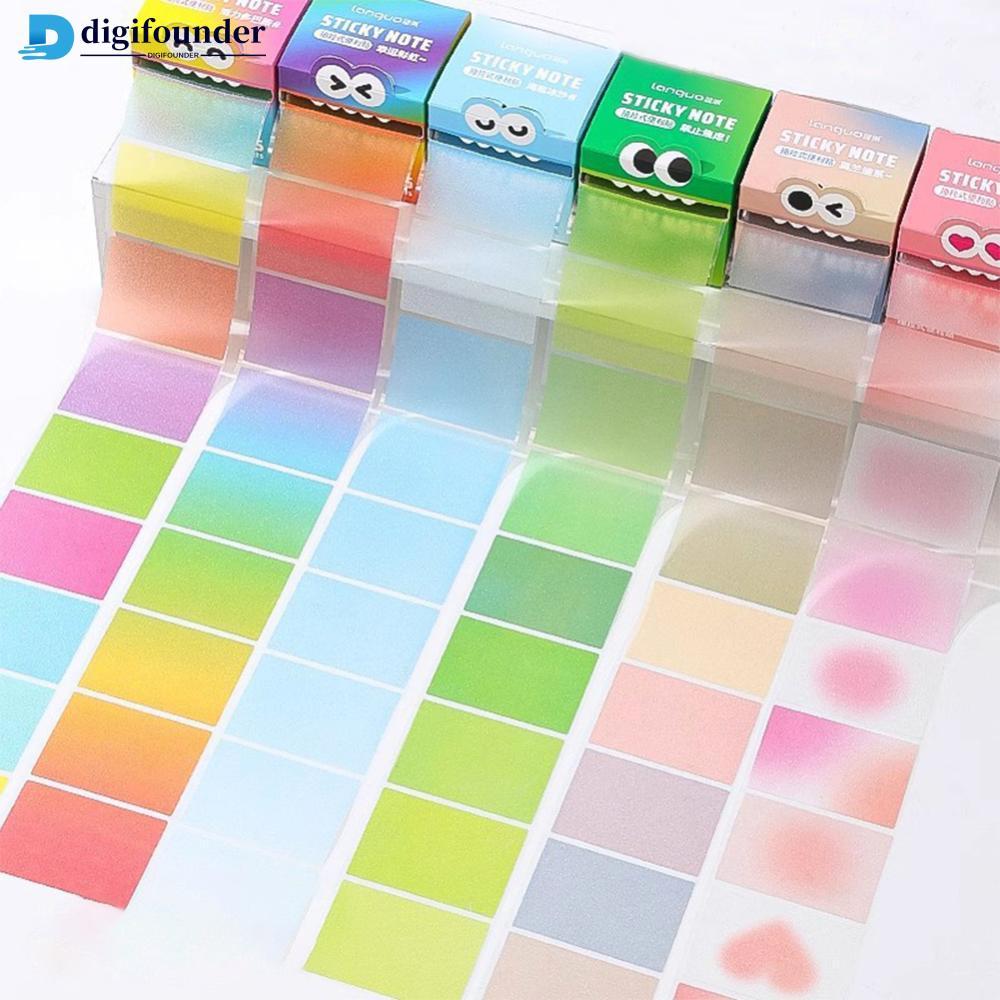 DIGIFOUNDER 105Sheets/roll Pull-Out Sticky Notes เครื่องเขียนนักเรียนที่มีสีสันโปร่งใสตลก Note Memo 