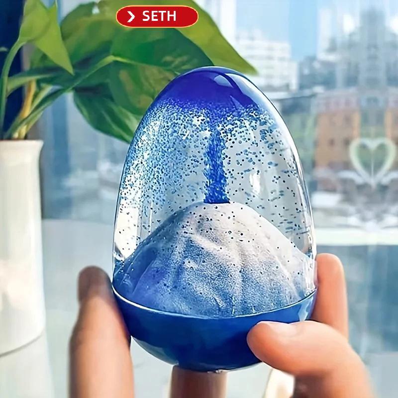 SETH Eggshell Volcanic Eruption, Floating Sand Volcanic Eruption Ornament, Acrylic Crystal Liquid นา