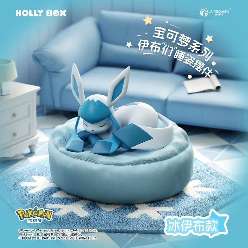 Pokémon Eevee Family Sleeping Pose Figurines Pokémon Blind Box ชุดตัวเลขยืนสําหรับเดสก์ท็อป Pokémon 