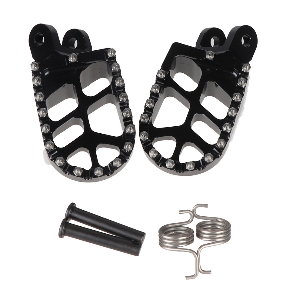 รถจักรยานยนต์อลูมิเนียม Footpegs Footrests หมุดเท้าส่วนที่เหลือเหยียบสําหรับ HONDA CRM250 CRM 250 XR