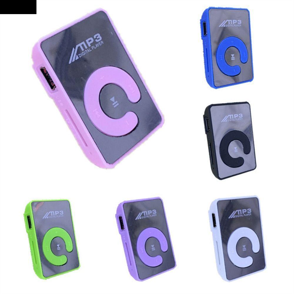 LILYES Mp3 เครื่องเล่นเพลง TF Card นักเรียนกีฬา Walkman Mini Mirror Clip กีฬาวิ่งเครื่องเล่นเพลง
