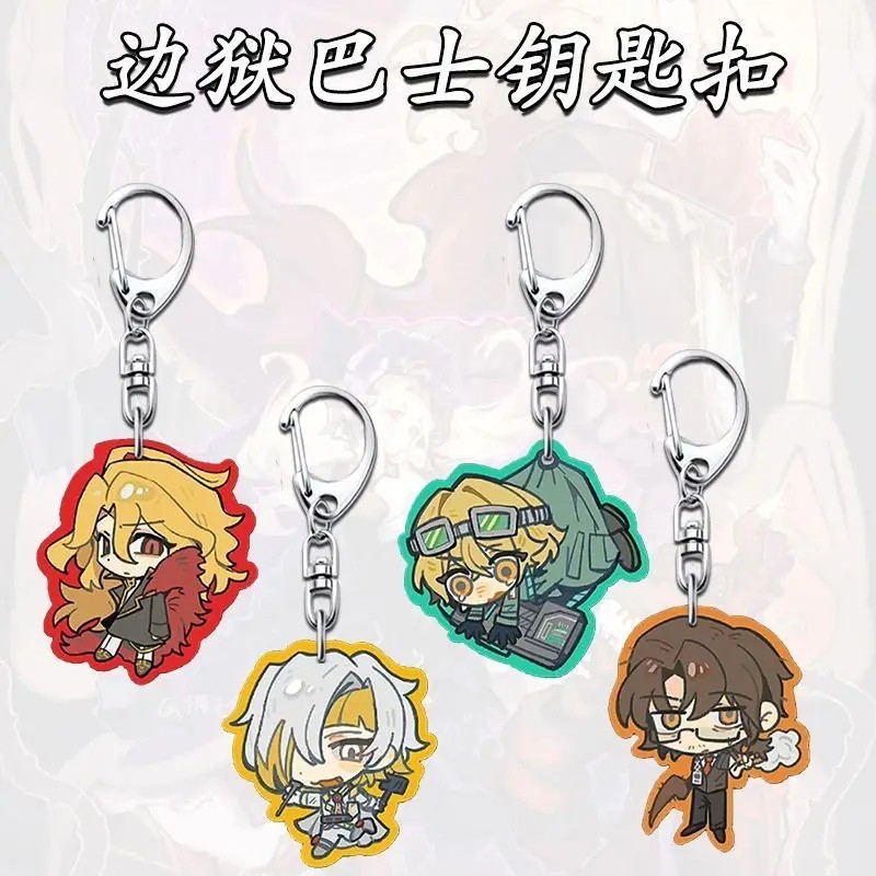 Limbus Company อะนิเมะ chibi mika อะคริลิค Faust Ryoshu Sinclair พวงกุญแจ, อุปกรณ์เสริมตกแต่งกระเป๋า