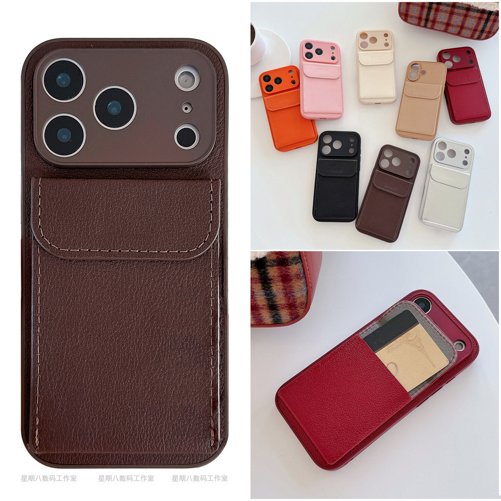 magsafe wallet กระเป๋าตัง magnetic wallet การ์ด se3 ลายลิ้นจี่ 16e Leather 12mini