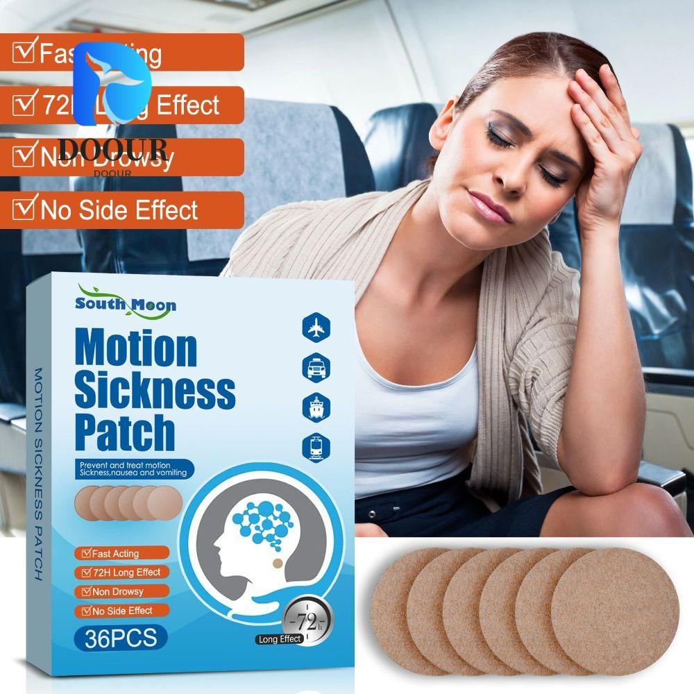 DOOUR 36 PCS Motion Sickness Patch, ที่มีประสิทธิภาพ Dizziness Carsickness สติกเกอร์, Vomiting บรรเท