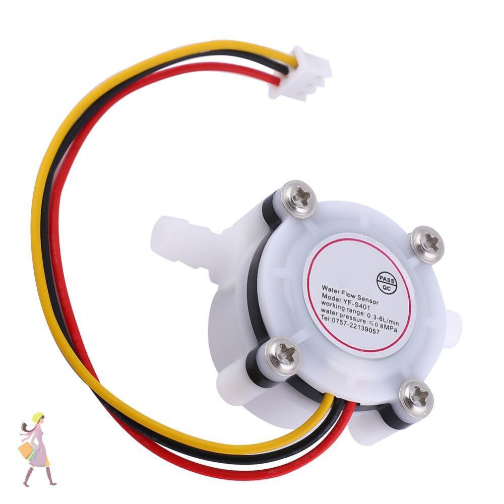 INNICE เซ็นเซอร์การไหลของน้ํา, YF-S401 G1/4" Water Hall Flow Sensor, Hall Effect สําหรับท่อ 6 มม. 0.