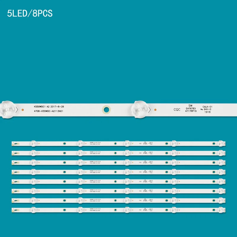 LED Backlight strip สําหรับ 55K05 K550WDC2 55LF621C21 55LF621U21 55PUF6023/T3 55PUF6263/T3 K550WDCRA