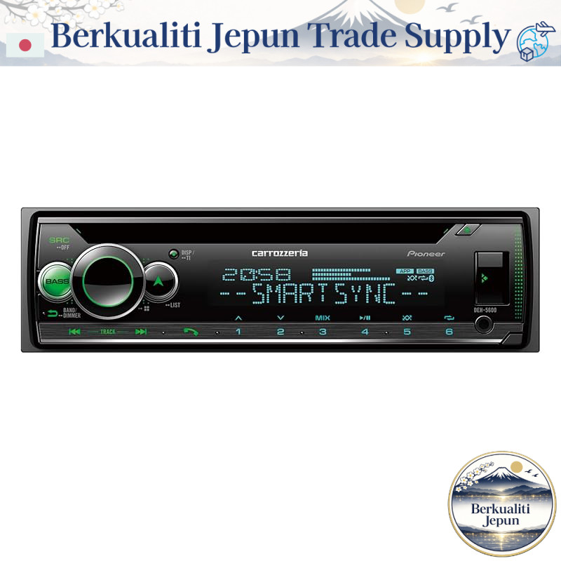 Pioneer Car Audio DEH-5600: 1-DIN CD Player with Bluetooth, USB, iPod, iPhone, AUX, and DSP