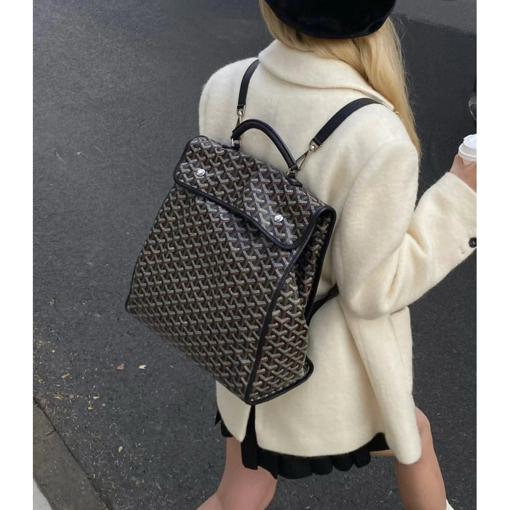 Goyard Goyard Saint Leger ผู้ชายผู้หญิงสไตล์เดียวกันกระเป๋าเป้สะพายหลังพับได้กระเป๋าเดินทางกระเป๋าเป