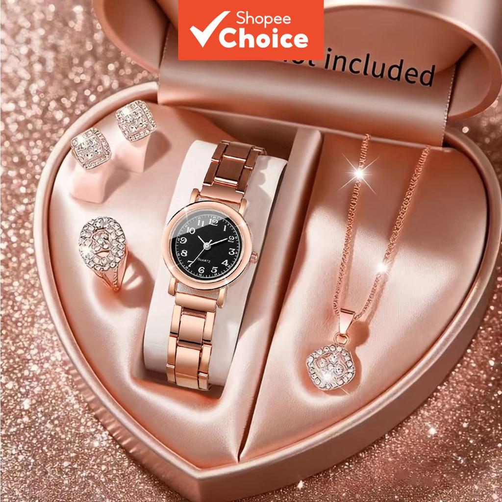 ฤดูใบไม้ผลิอาหรับดิจิตอลนาฬิกาผู้หญิงพร้อม Rhinestone Quartz Band ชุดของขวัญ