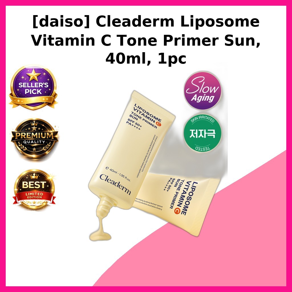 [daiso] Cleaderm Liposome Vitamin C Tone Primer Sun, 40ml, 1pc / Korean Tone Primer / Vitamin C Boos