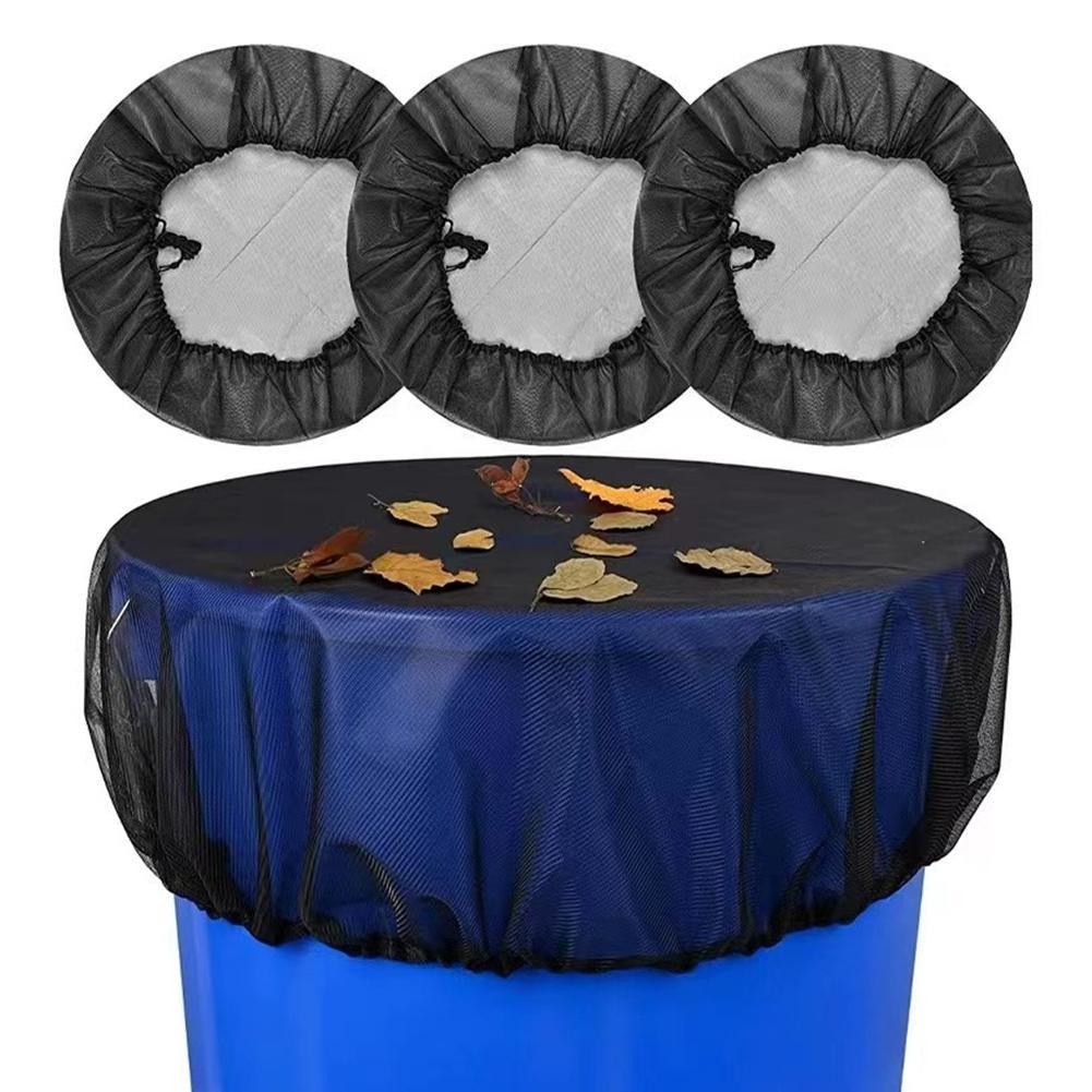 ตาข่ายตาข่าย Rain Barrel Coverrain Barrel Drawstring Buckets Collection Rain Net I9e2