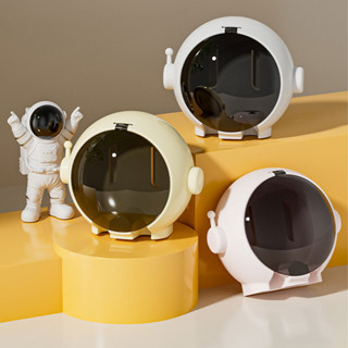 พร้อมส่ง ที่เก็บแปรงสีฟันติดผนัง รูปหมวกอวกาศ มีที่ปิดมิดชิด