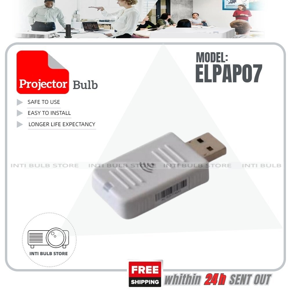 ELPAP07 สําหรับ Epson โปรเจคเตอร์อะแดปเตอร์ไร้สายการ์ดเครือข่าย EB-S03 +/S18/S18 + CS500XN/CS500WN/C