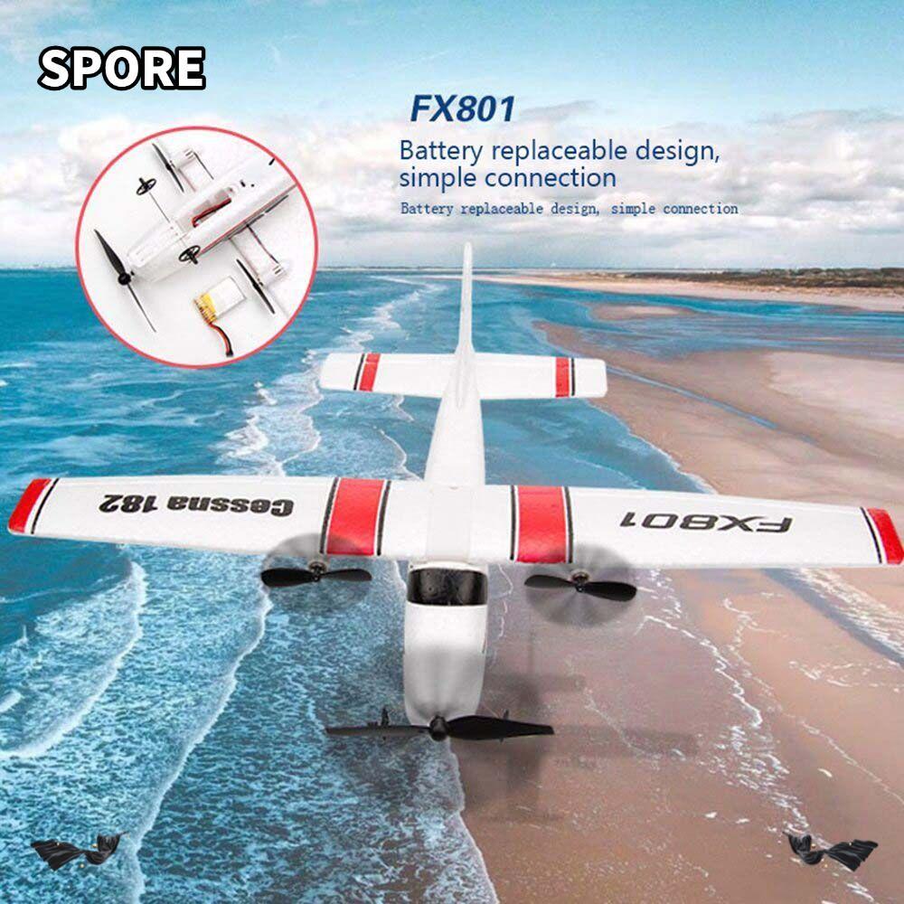 SPORE สําหรับ Cessna 182 FX801 เครื่องบินของเล่นเด็ก 2CH ปีกคงที่ FX801 RC เครื่องร่อน