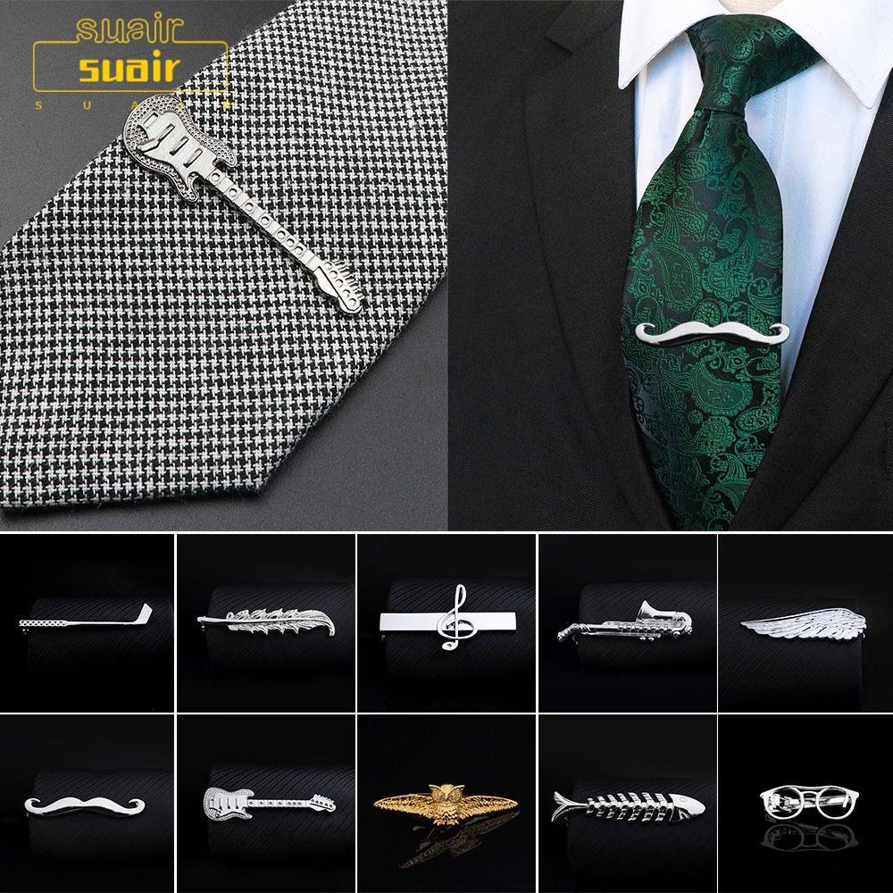 SUAIR Tie Clip อเนกประสงค์สําหรับผู้ชายผู้หญิงส่วนบุคคลแฟชั่นขัด Tie Pin
