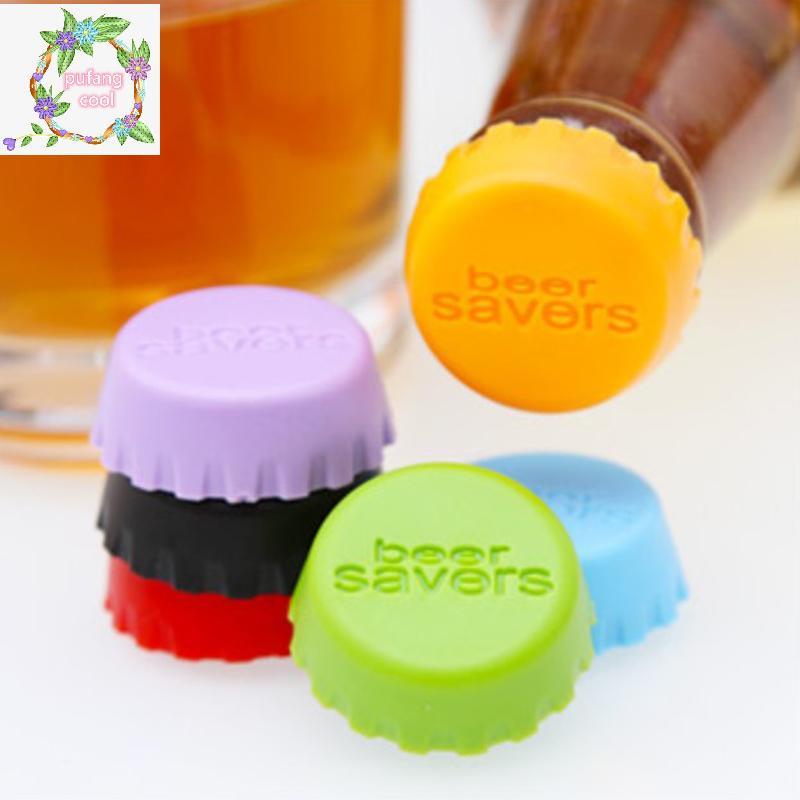 PUCOOL 6 ชิ้นซิลิโคนแบบใช้ซ้ําได้ฝาปิดเบียร์โซดาโคล่าฝาปิดไวน์ Saver Stopper TH – โปรปัง