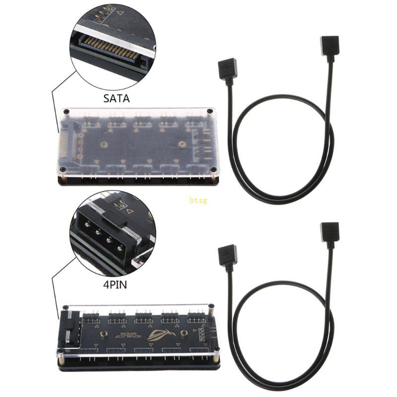 Btsg 1 ถึง 10 Multi Way Hub Splitter 5V 3Pin Hub Adapter Big 4D Power Hub