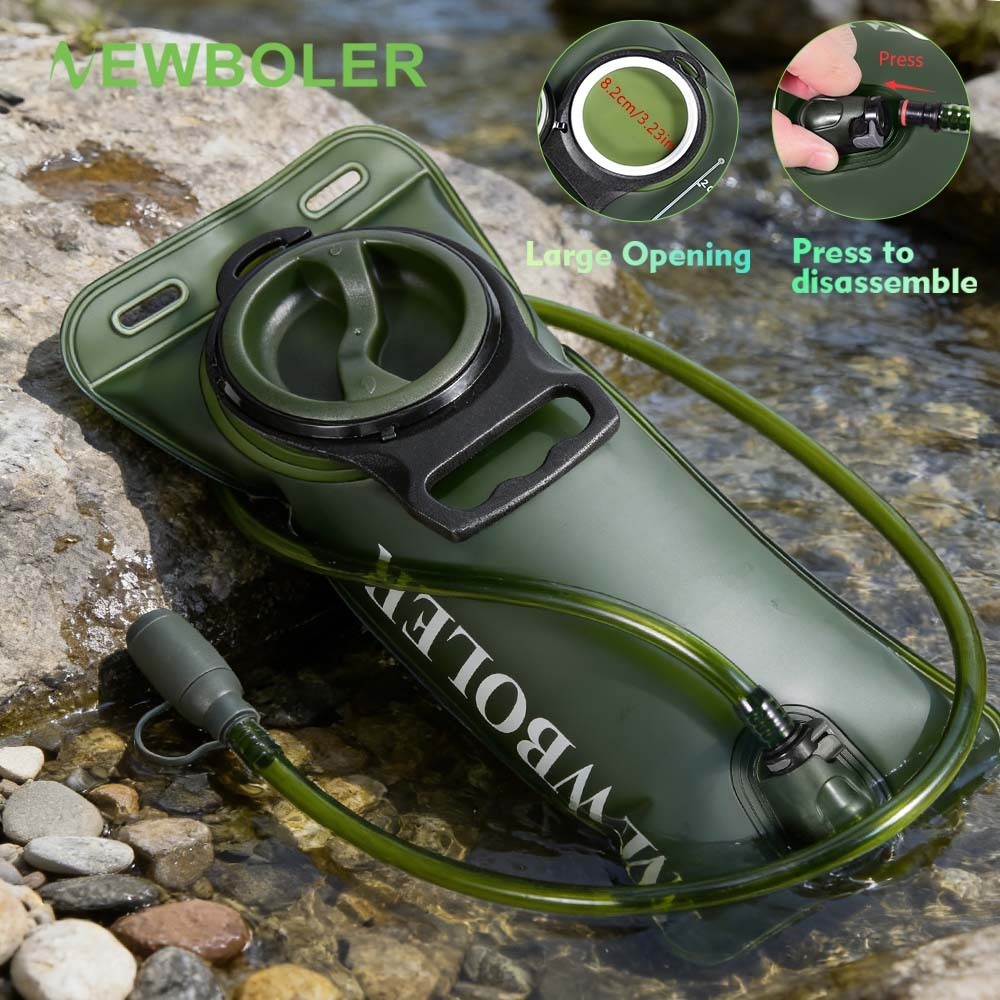 Newboler 1.5L 2L 3L กระเพาะปัสสาวะน้ํา BPA-Free PEVA Running Hydration กระเพาะปัสสาวะแบบพกพาถุงน้ําสําหรับเดินป่าขี่จักรยาน Hydration Vest กระเป๋าเป้สะพายหลัง