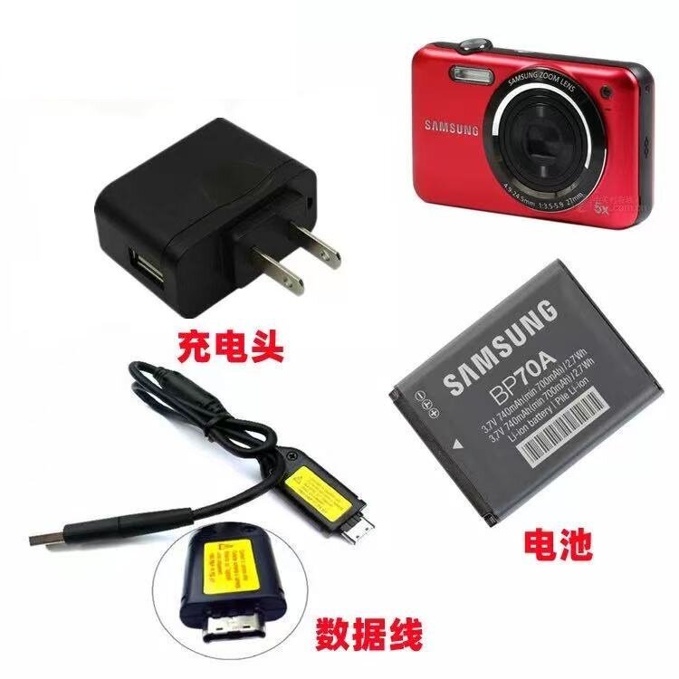 เหมาะสําหรับ Samsung ST30 ST60 ST70 ST80 ST65 กล้อง BP70A แบตเตอรี่ + เครื่องชาร์จ + สายเคเบิลข้อมูล