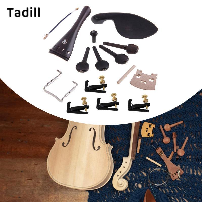 [negjsg] ไวโอลินเครื่องดนตรีอะไหล่ทดแทน Ebony Maple Bridge Tuner Kit สําหรับไวโอลินมืออาชีพสําหรับผู