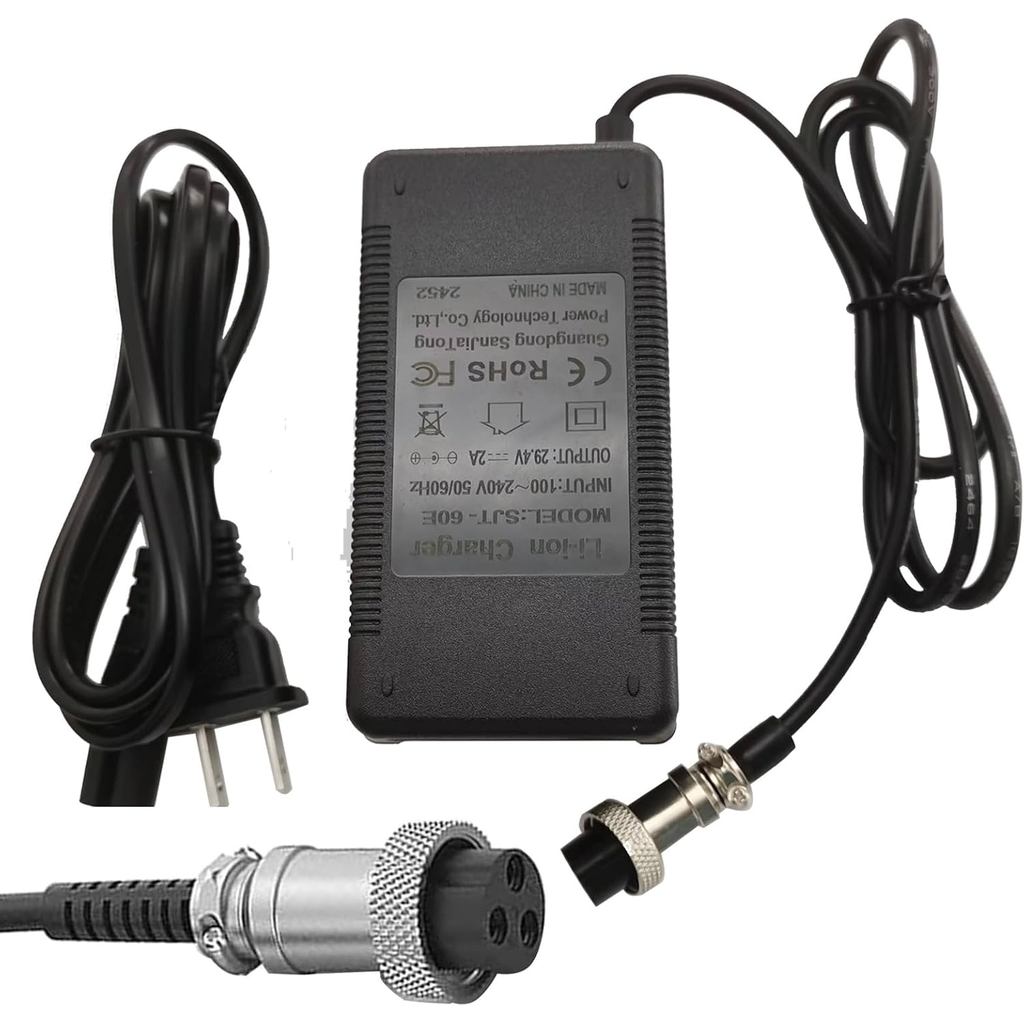 24V(29.4V max) เครื่องชาร์จสําหรับมีดโกน MX350 Charger Scooter, Crazy Cart, Dirt Quad ATV, Pocket Mo