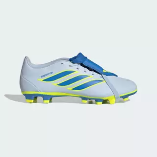 adidas ฟุตบอล รองเท้าฟุตบอลพร้อมลิ้นพับได้ PREDATOR CLUB สำหรับพื้นสนามหญ้า/พื้นสนามหลายประเภท Unisex สีน้ำเงิน JS0347