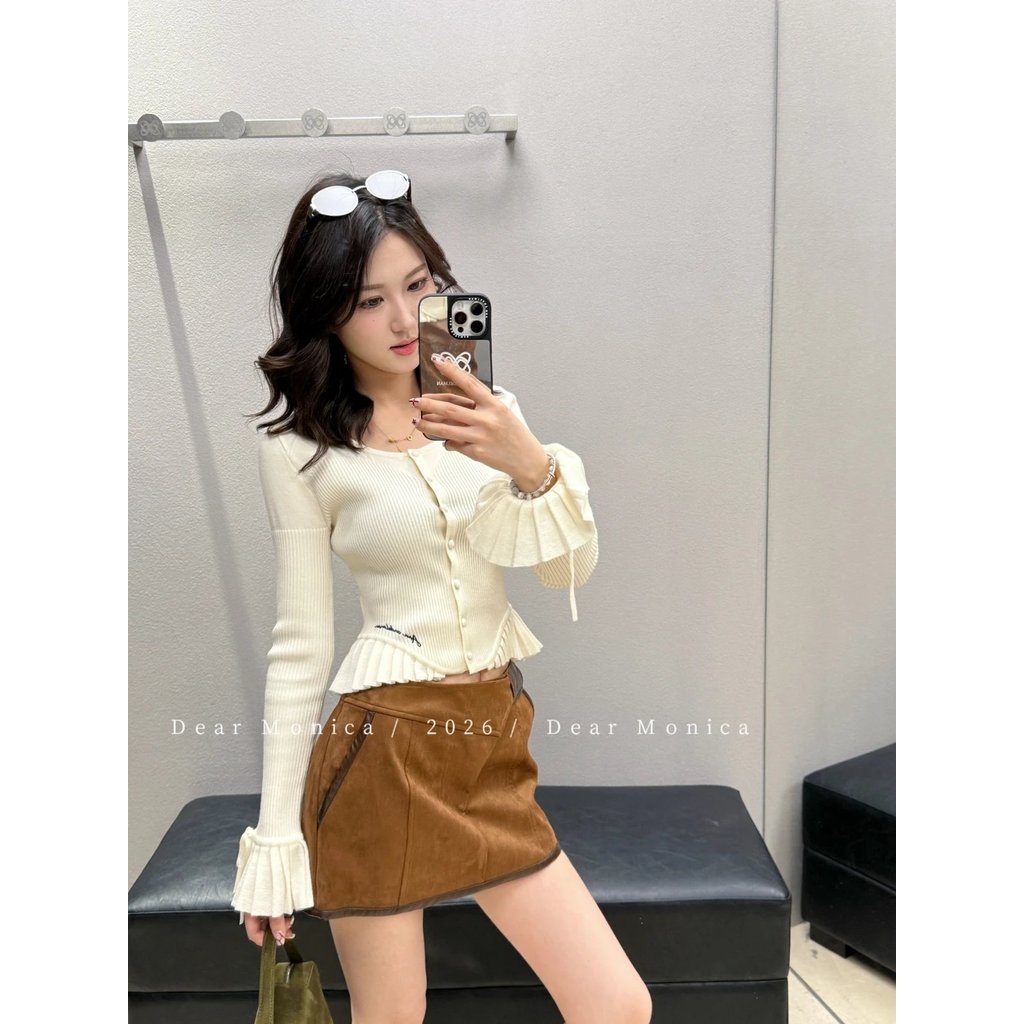 ACOM [โมนิก้า] สเวตเตอร์แขนบาน สไตล์ใหม่สำหรับต้นฤดูใบไม้ผลิ