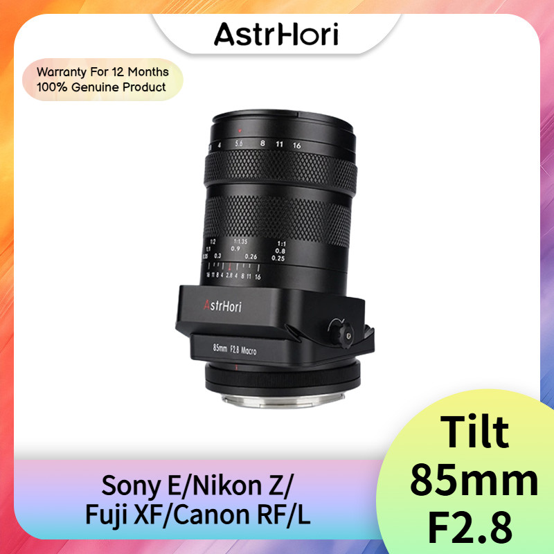 AstrHori 85mm F2.8 Full Frame Macro Tilt-shift เลนส์คู่มือสําหรับ Sony E Nikon Z Fuji X Canon EOS R 