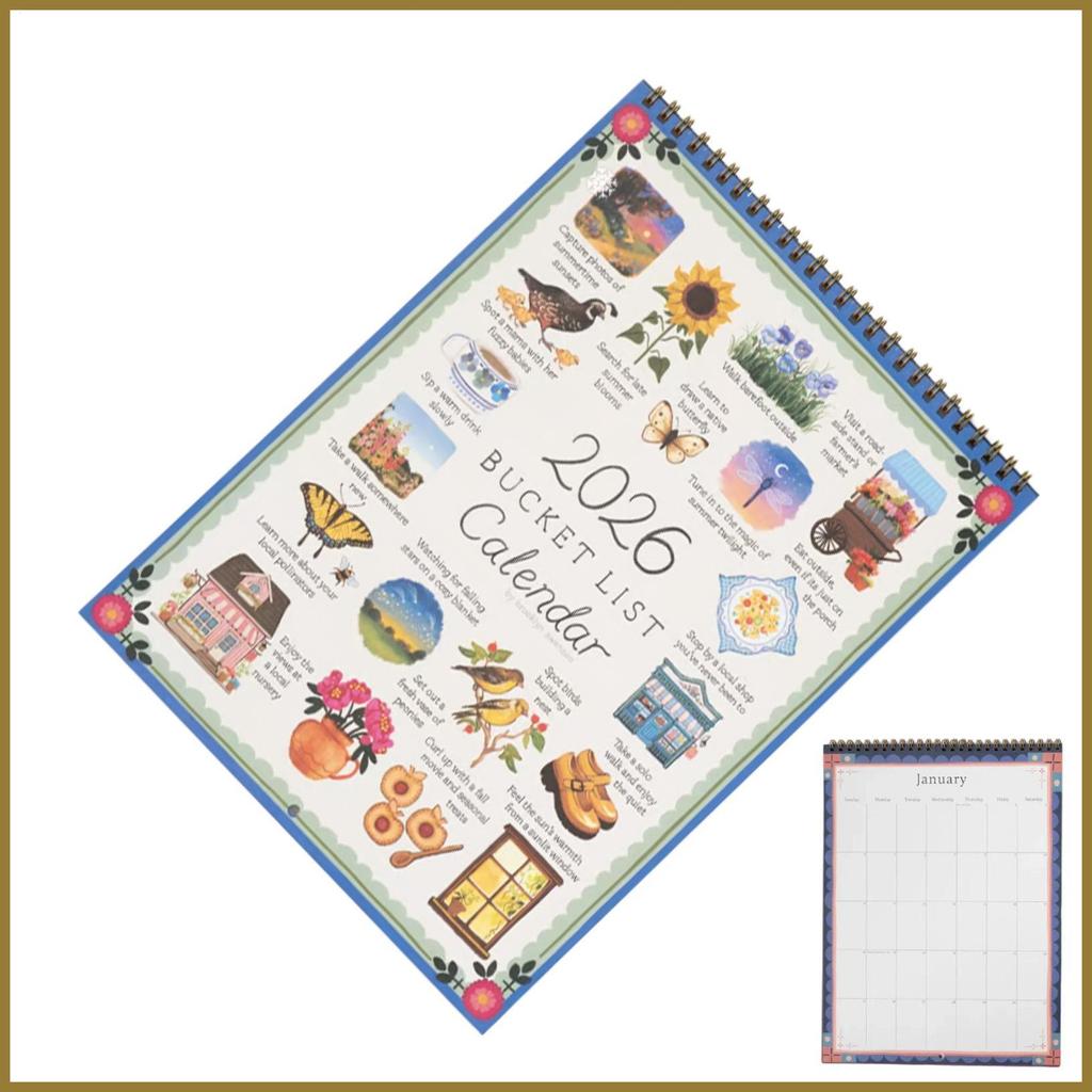 2026 รายเดือนปฏิทิน Planner 9 X 12 นิ้วตามฤดูกาลเกลียว Bound อุปกรณ์ทํางานรายเดือนปฏิทิน Planner สํา
