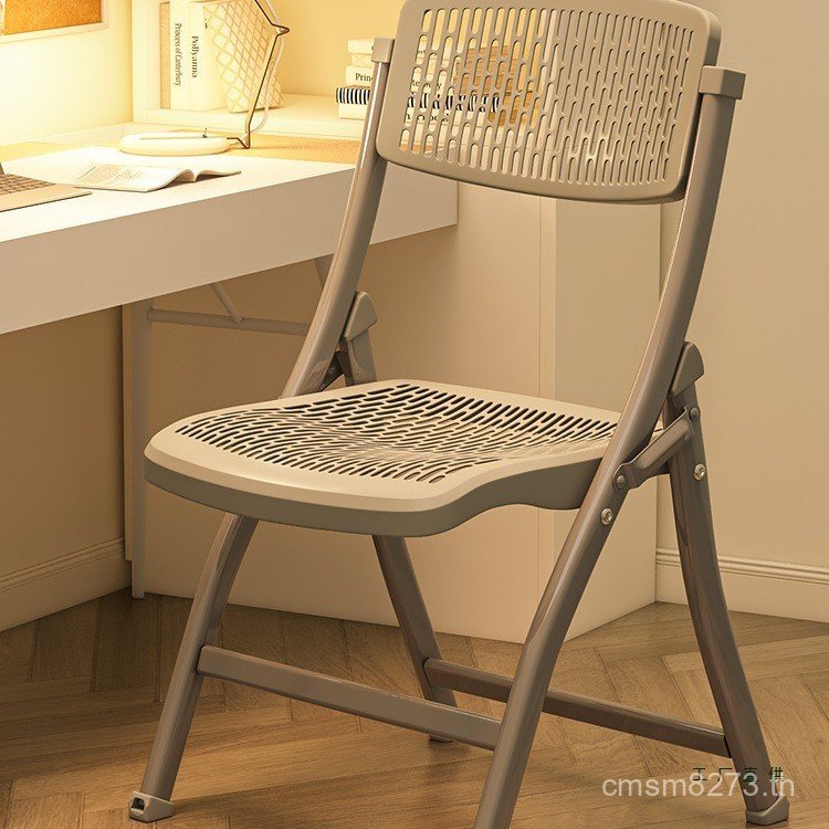 พลาสติกหอพักที่เรียบง่ายผู้เอนกายเก้าอี้สํานักงานอุจจาระพนักพิงพับได้เก้าอี้เก้าอี้เก้าอี้รับประทานอ