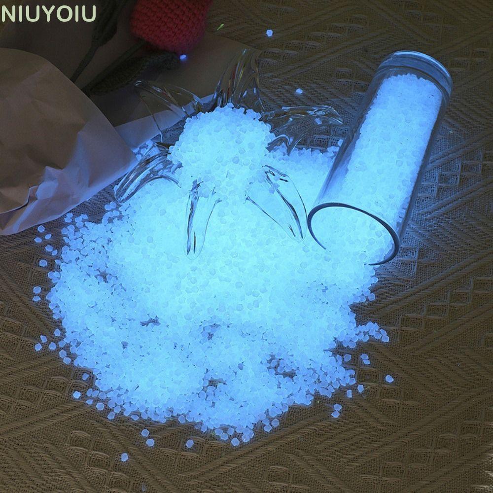 NIUYOMY 1000 ชิ้น 3-5 มิลลิเมตรทรายเรืองแสงบ้านเรืองแสงใน Dark Pebbles หิน, สีสันเส้นทางลานสนามหญ้า Aquarium Decor