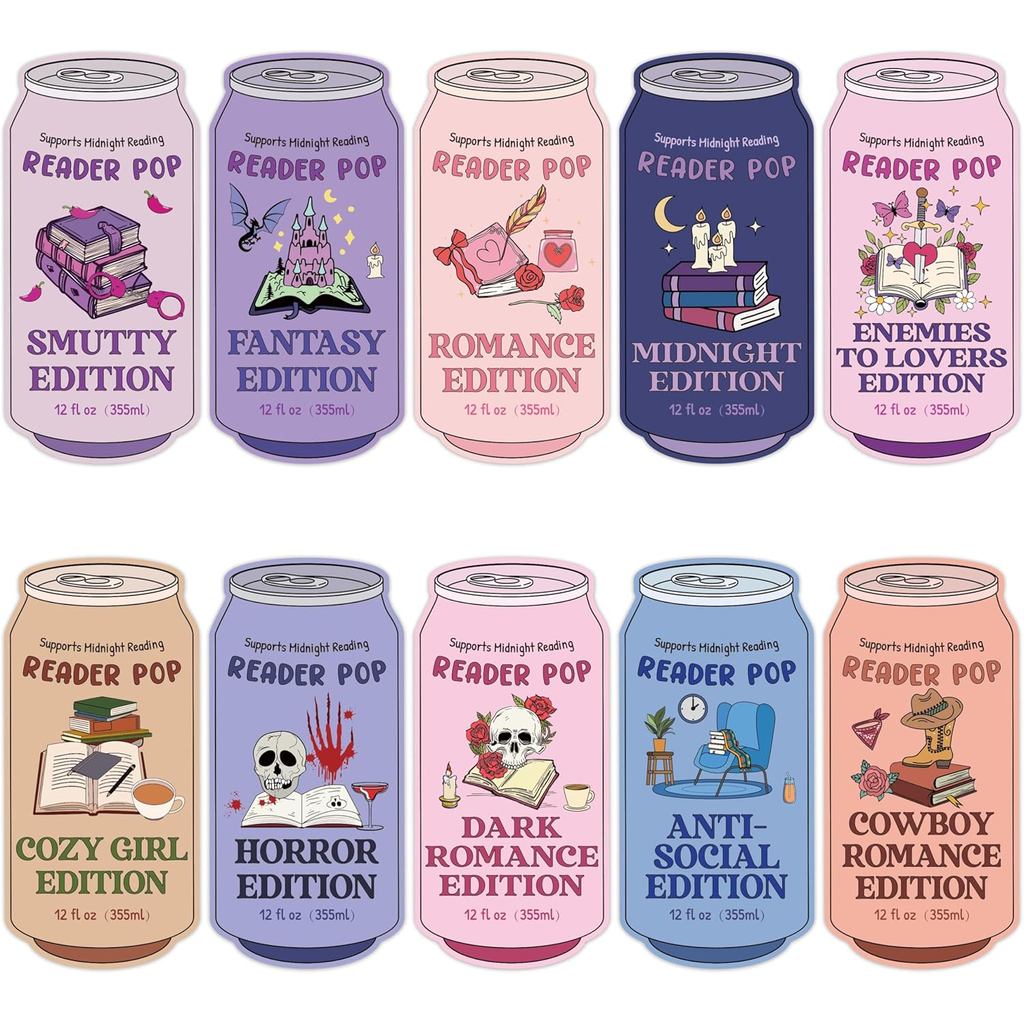 Laffit ตลกหนังสือ Club Bookmark - 100 ชิ้นเครื่องดื่มโซดา Pop Ticket Designed Reading Tracker, Reade