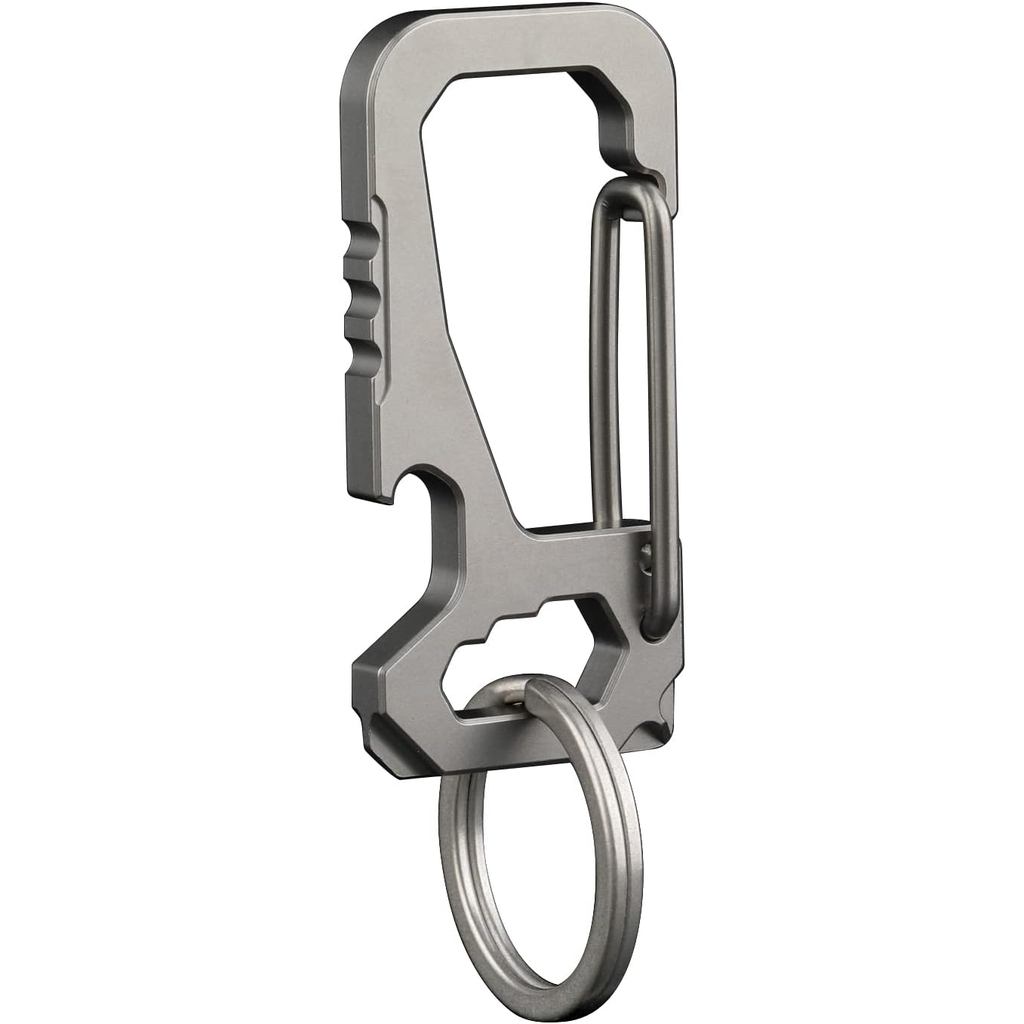 พวงกุญแจ Titanium Karabiner มัลติฟังก์ชัน EDC พร้อมเปิดขวด