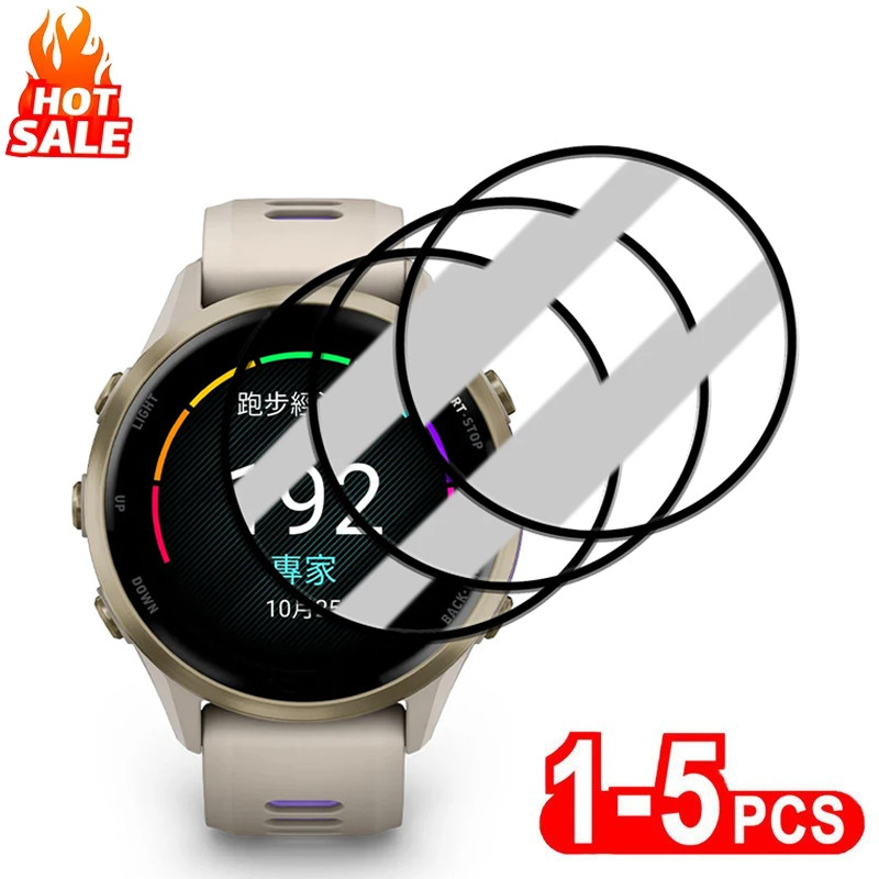 1-5PCS โค้งป้องกันฟิล์มป้องกันหน้าจอสําหรับ Forerunner 970 570 ฟิล์ม HD Anti-Scratch สําหรับ Forerun