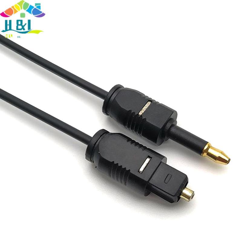 H&L 1.96Ft Toslink Male to Mini Plug 3.5mm Male Digital Optical SPDIF Audio Cable {th}