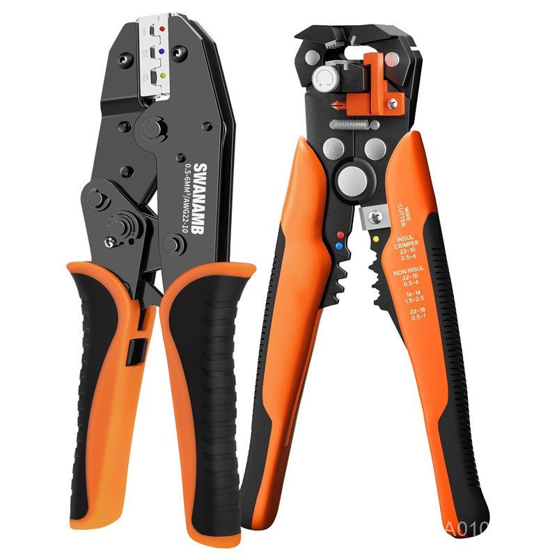 Wire Stripper และ CRIMPING คีมชุด AWG24-10 อัตโนมัติ Wire Stripper AWG22-10 Ratchet CRIMPING คีม IXM