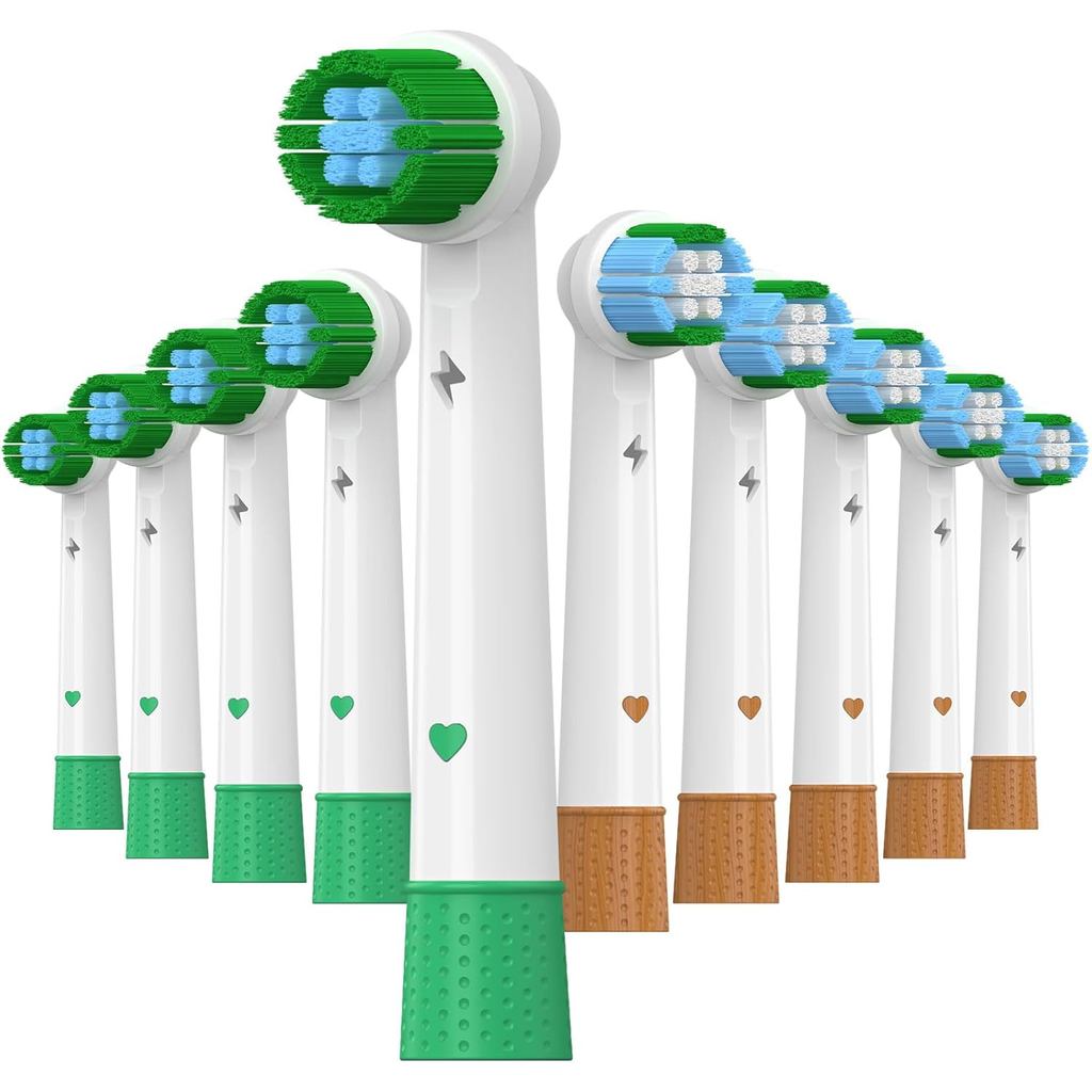 เปลี่ยนหัวแปรงสีฟัน 10 แพ็คสําหรับ Oral B Braun แปรงสีฟันไฟฟ้าหัวแปรง Refill สําหรับ Oral-B 7000/Pro
