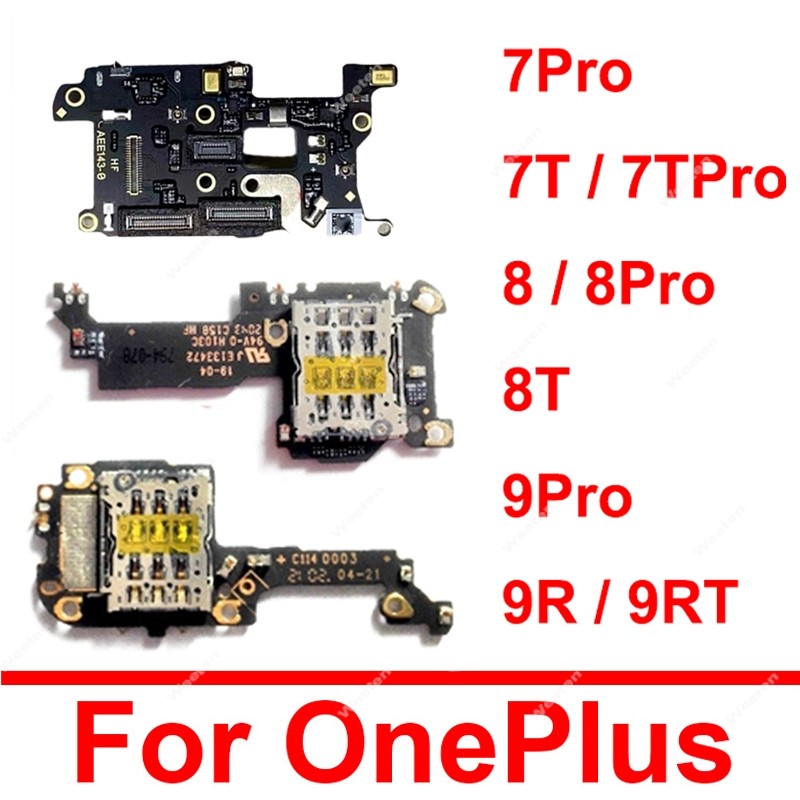ซิมการ์ด Reader Slot Socket Connector สําหรับ Oneplus 1+ 7 7T 8 8T 9 Pro 9 9R 9RT 10 Pro Nord 5G อะไ