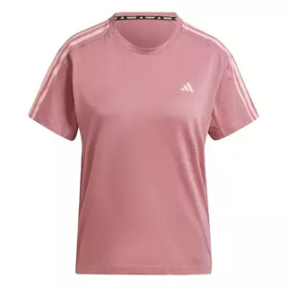adidas วิ่ง เสื้อยืด Own the Run 3-Stripes ผู้หญิง สีชมพู IW0012