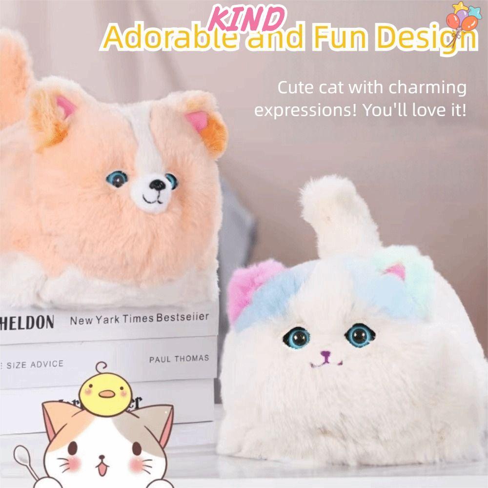 KIND Interactive Huggy Cat,ตุ๊กตาไฟฟ้าที่สมจริง,สัตว์เลี้ยงที่สมจริงจําลองการออกแบบพูดคุณสมบัติฟังก์