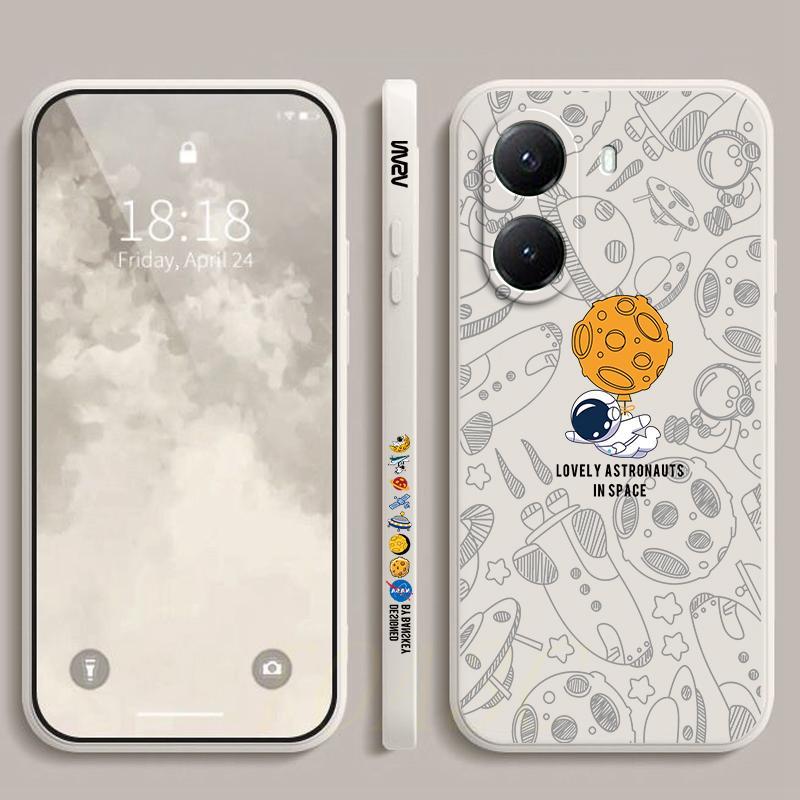 Case Poco X7 Pro เคสซิลิโคนนิ่มนักบินอวกาศภาพประกอบเคสโทรศ รูปที่ 4
