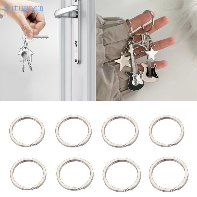 AUTU กุญแจวงกลมสําหรับรถยนต์กระเป๋าอุปกรณ์เสริมพวงกุญแจแหวนตัวเชื่อมต่อพวงกุญแจวงกลม