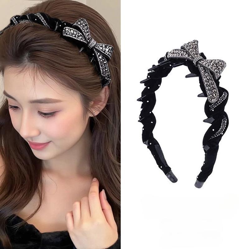-floating butterfly shadow black bowknot - ที่คาดผมแฟชั่นสำหรับสตรี-