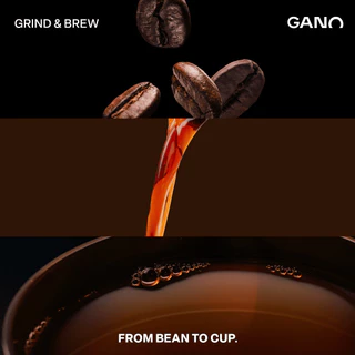 [8.15ฟรีของแถม+โค้ดลด35.-] GANO All-in-One Coffee Machine เครื่องชงกาแฟพกพา บดและชงกาแฟได้ในเครื่องเดียว