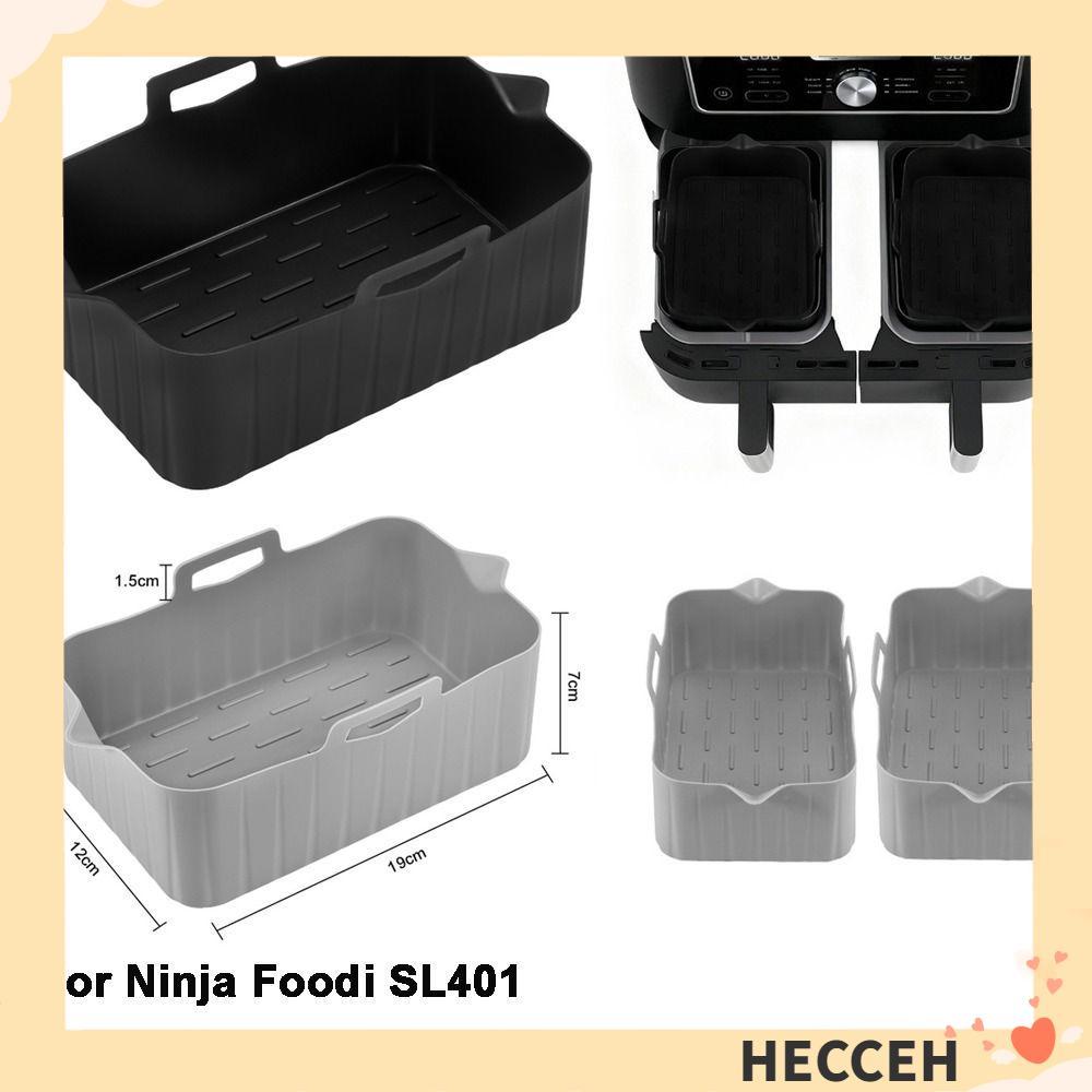 HECCEH Air Fryerตะกร้า,สี่เหลี่ยมผืนผ้าReusable Air Fryerถาดอบ,ทําอาหารซิลิโคนAir Fryer Linersสําหรั