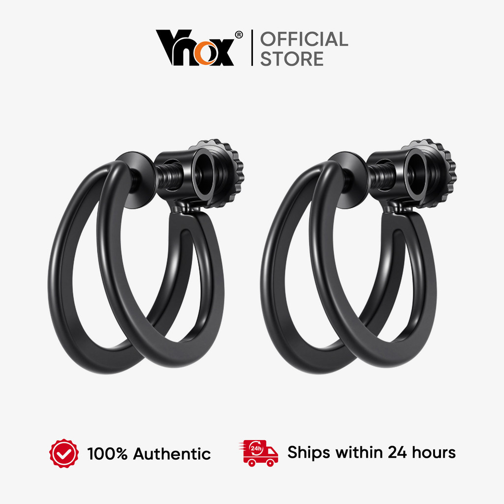 Vnox คลิปหูสกรู Black Knight สไตล์ Punk Rock ไม่จำเป็นเจียระไน เหมาะสำหรับงานเลี้ยงและเป็นของขวัญ